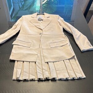 Adam Lippes Soft Cream Tailored Blazer